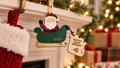 Santa Sleigh Magic Message Ornament