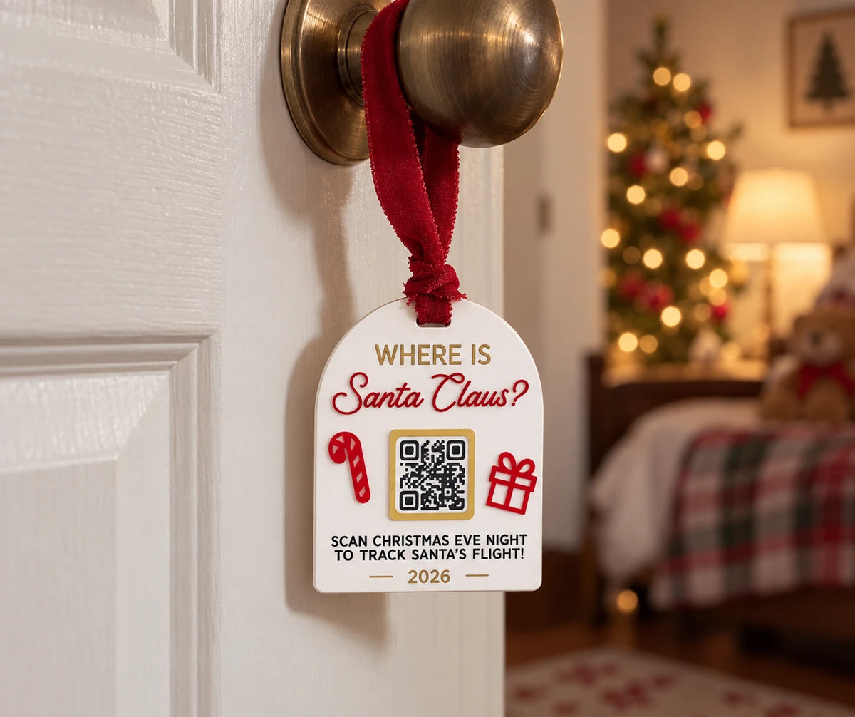 Santa Tracker QR Door Hanger