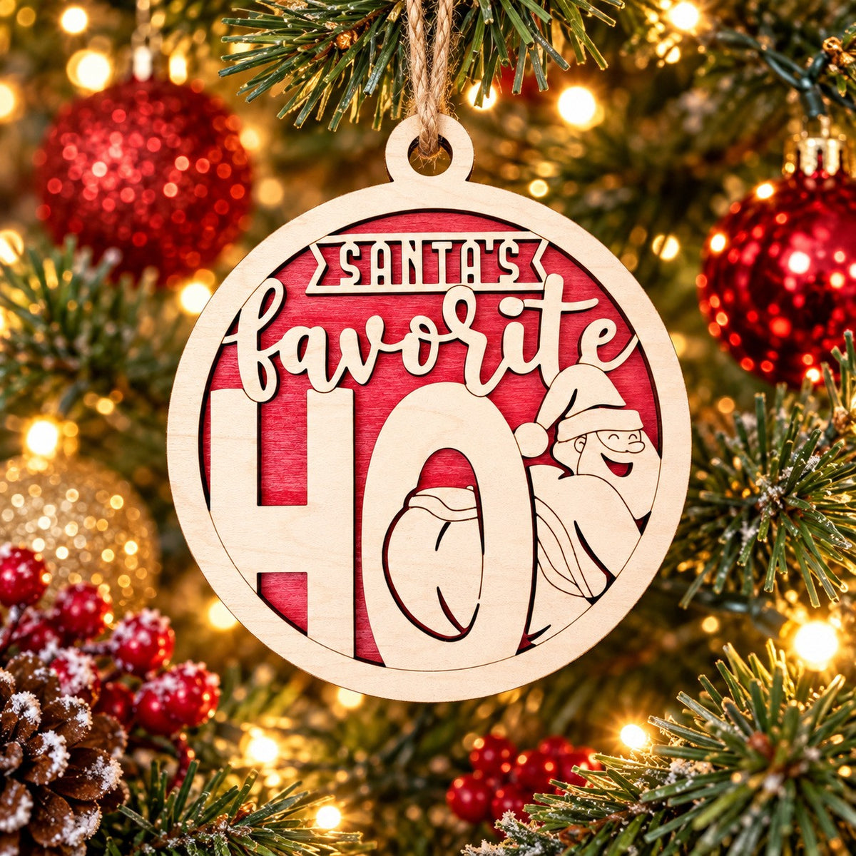Santa's Favorite Ho Ornament