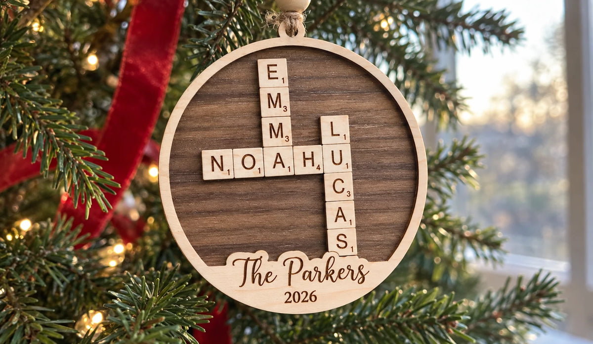 Scrabble Tile Family Ornament