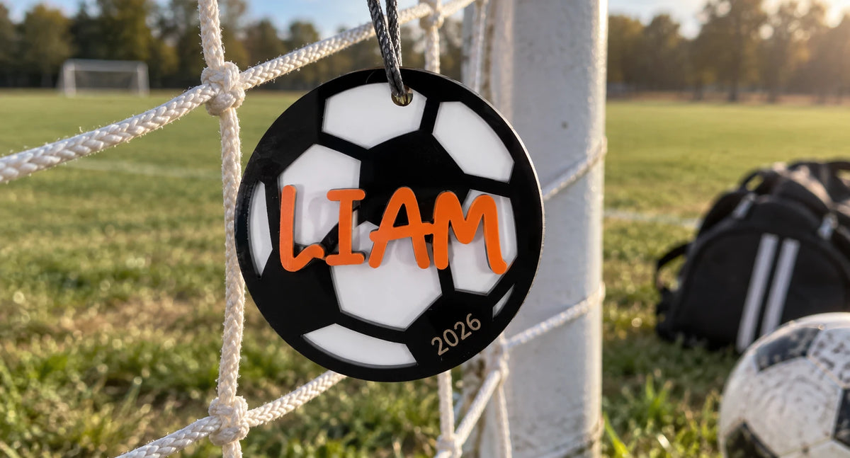 Soccer Ball Name Keychain