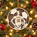 Soccer Player Name And Number Ornament, boy