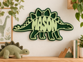 Stegosaurus name wall sign