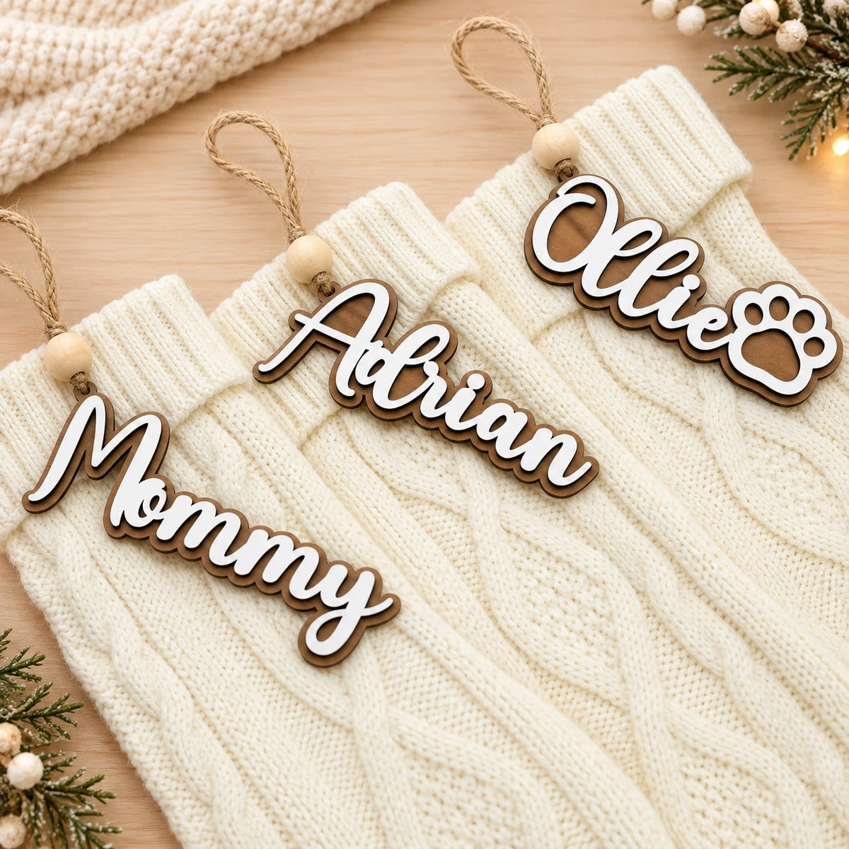 Stocking Name Tag Ornament