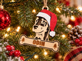 Doberman Santa dog ornament on tree