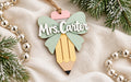 Teacher Pencil Bow Ornament