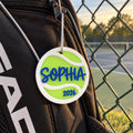 Tennis Ball Name Keychain