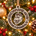 Vintage Santa Head Charm Ring Ornament