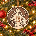 Volleyball Player Name And Number Ornament, girl