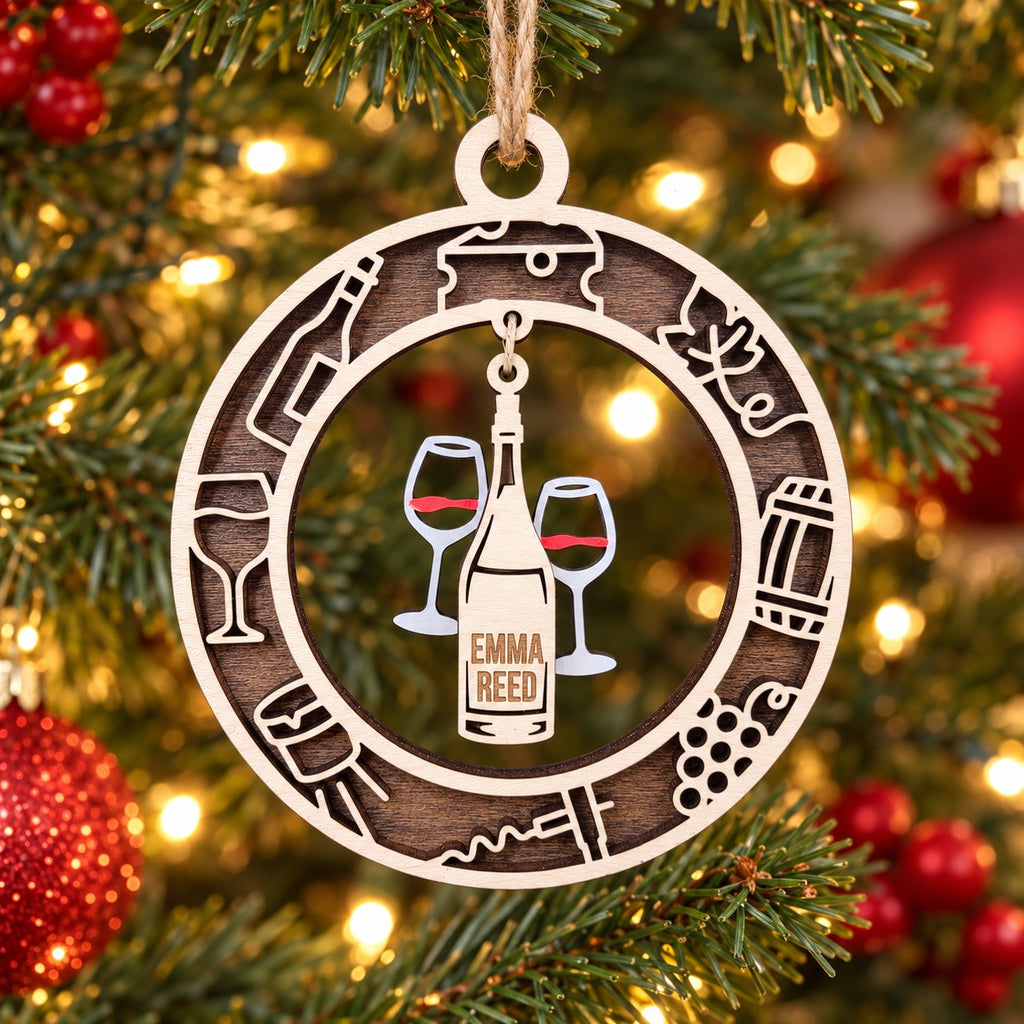 Wine Bottle Charm Ornament