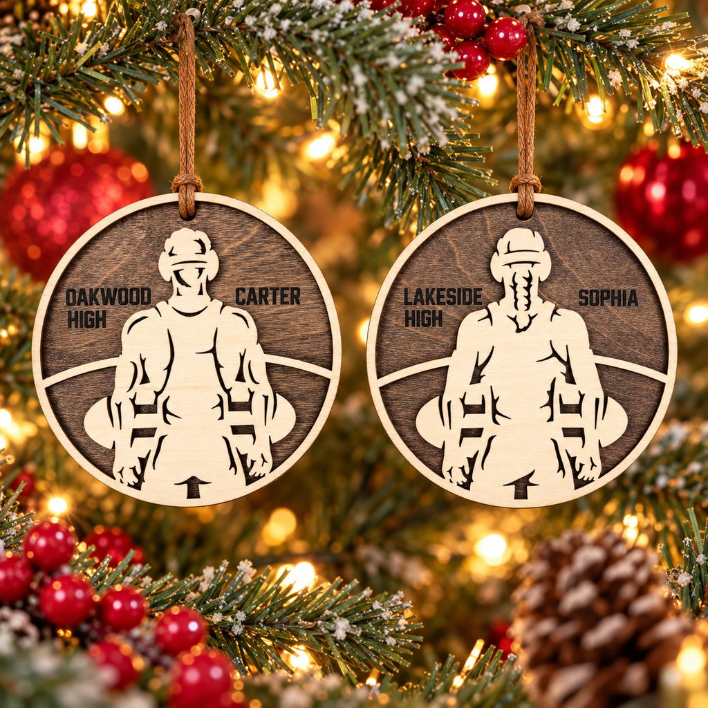 Wrestler ornaments, boy and girl