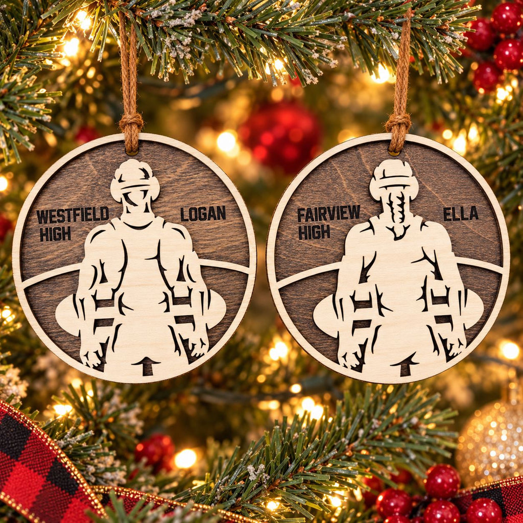 Wrestler ornaments, boy and girl