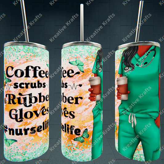 Coffee Scrubs Rubber gloves Nurse Tumbler