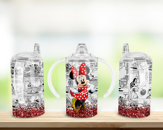 Red Sparkly Minnie Sippy cup