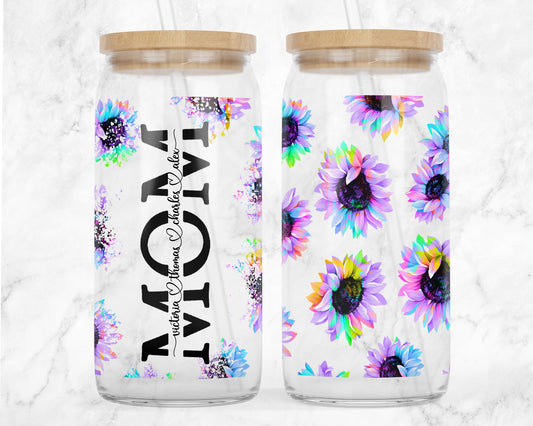 Custom Mom Glass Can Tumbler