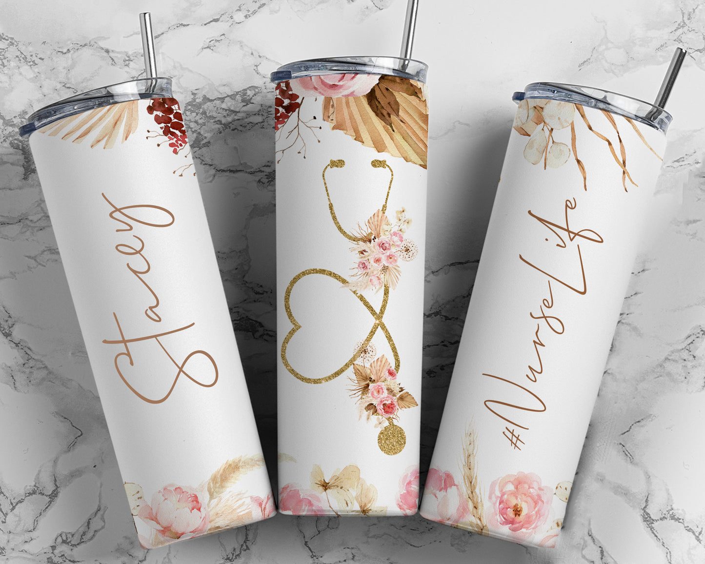 Nurse Life Monogram Tumbler