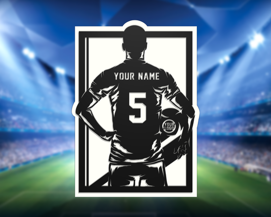 Soccer Wooden Player Plaque