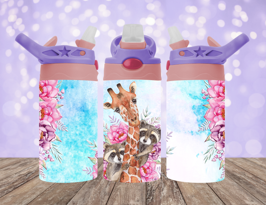 Giraffe and Raccon Kids Tumbler