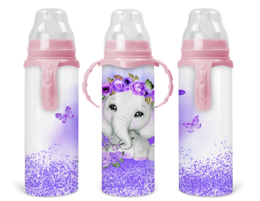 Purple Elephant baby bottle