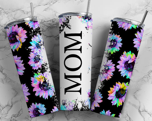 Mom Rainbow Sunflower Tumbler