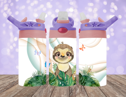 Sloth and Butterfly Kids tumbler