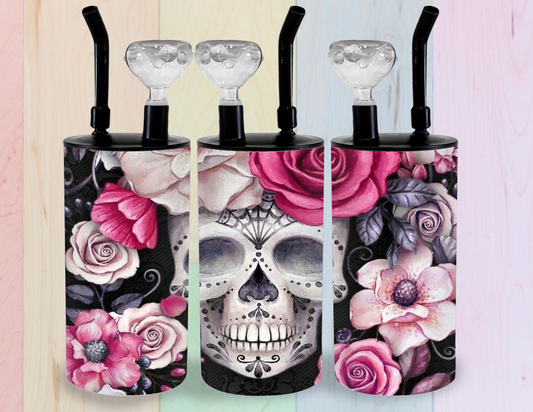 Skull and Roses Hookah tumbler